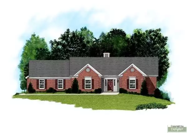 image of single story country house plan 7601